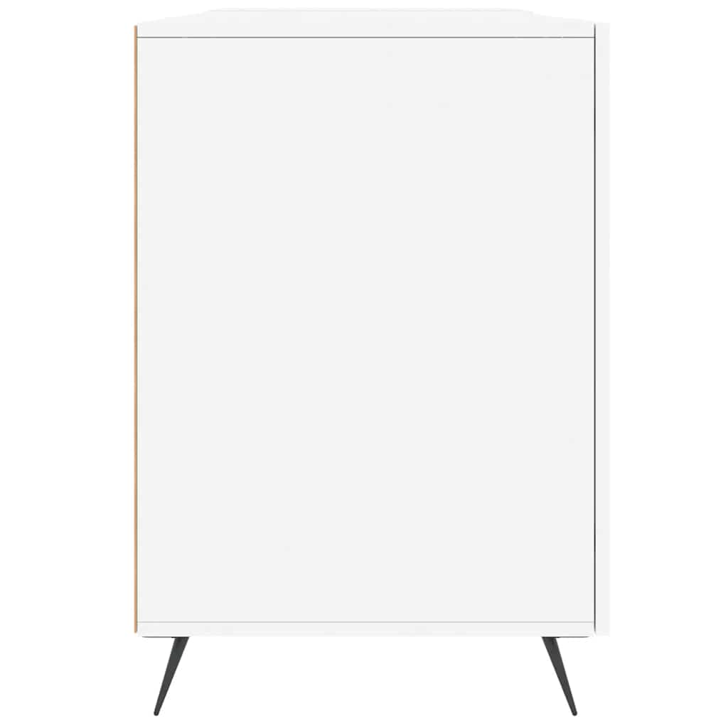 Radni stol visoki sjaj bijeli 140x50x75 cm konstruirano drvo