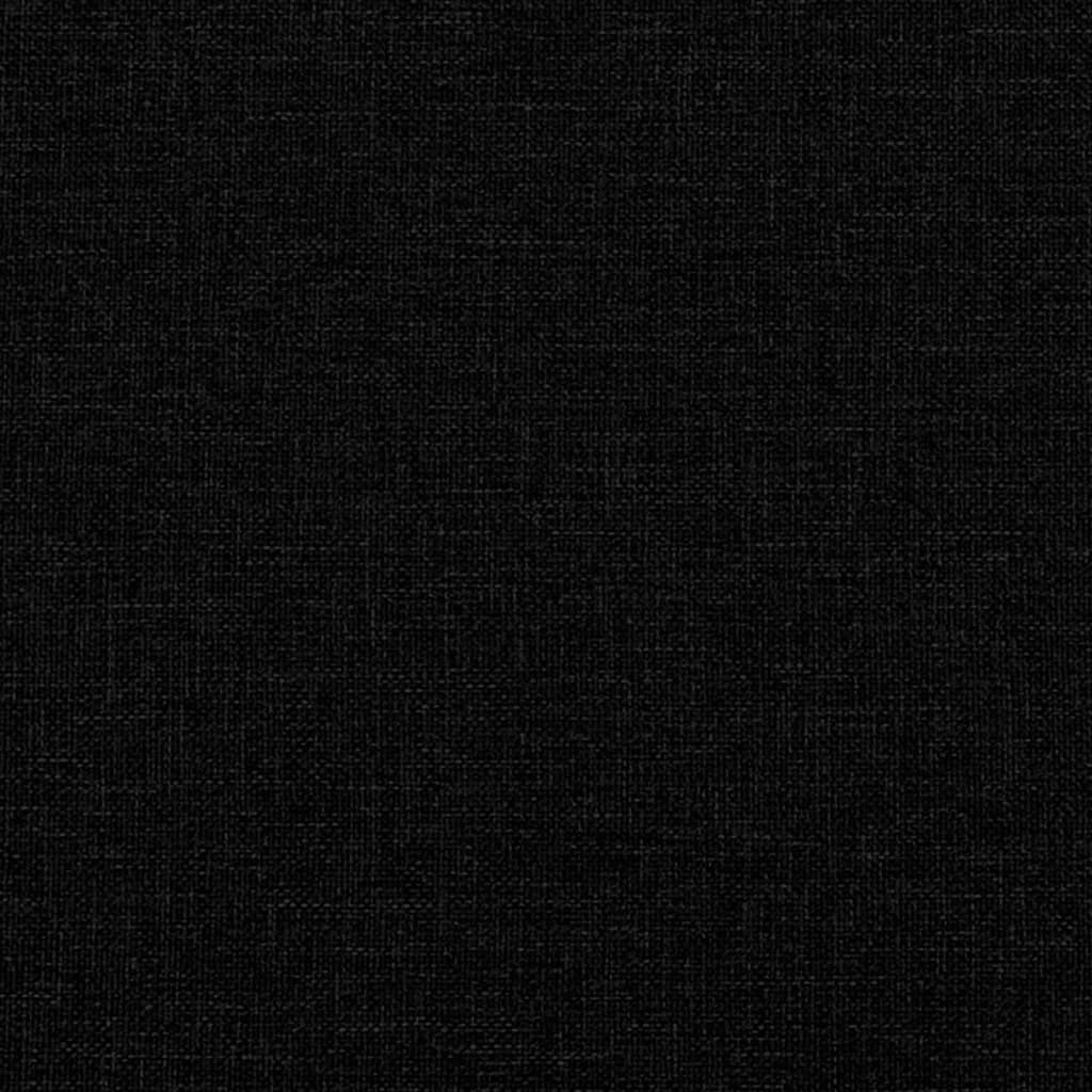Dnevni krevet crni 100 x 200 cm od tkanine