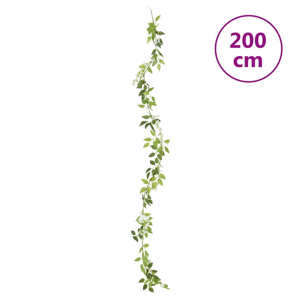 Cvjetni vijenci 6 kom bijeli 200 cm