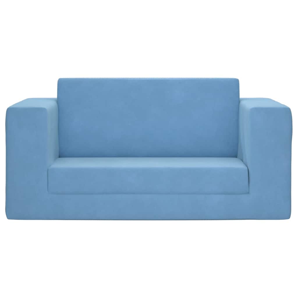 Dječji dvosjed na razvlačenje plavi mekani plišani Plava Sofa bed