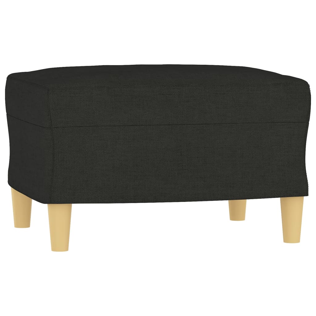 4-dijelni set sofa s jastucima crni od tkanine Crna