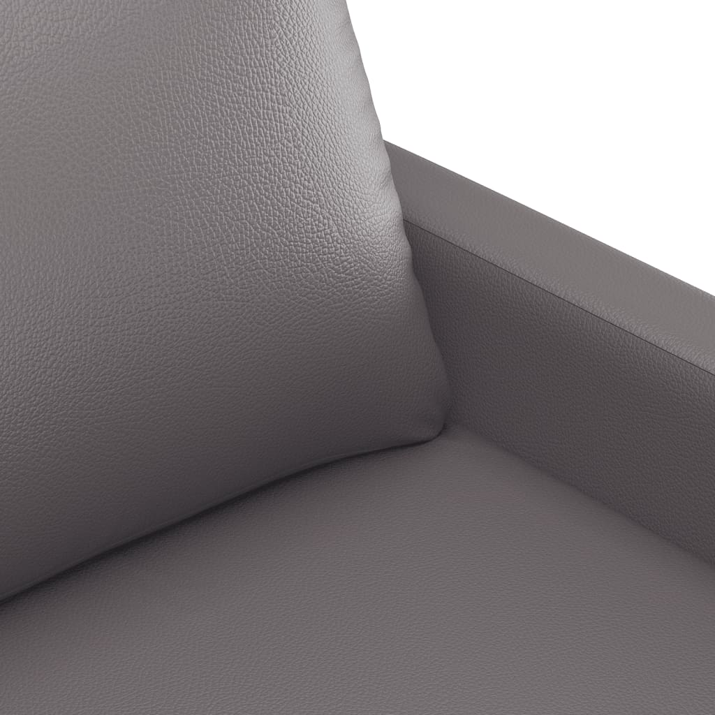 2-dijelni set sofa s jastucima sivi od umjetne kože Siva