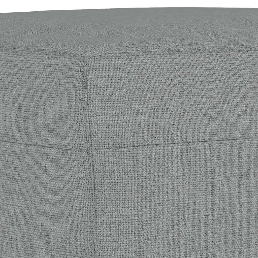 4-dijelni set sofa s jastucima svjetlosivi od tkanine Siva