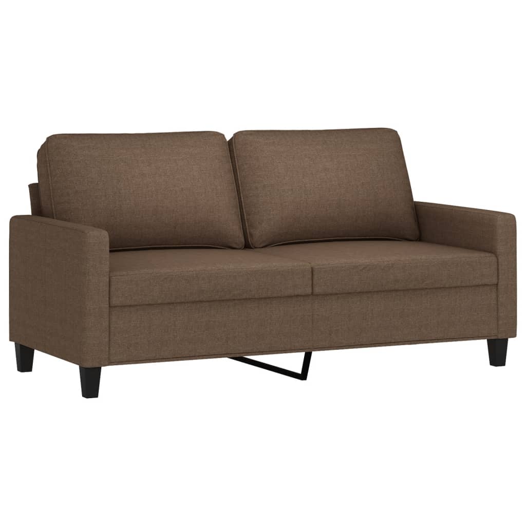 3-dijelni set sofa s jastucima smeđi od tkanine Smeđa