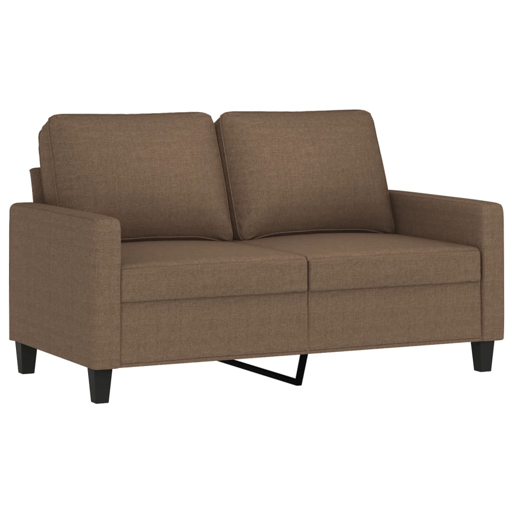 3-dijelni set sofa s jastucima smeđi od tkanine Smeđa