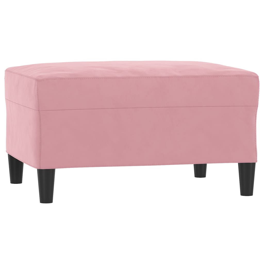 4-dijelni set sofa s jastucima ružičasti baršunasti