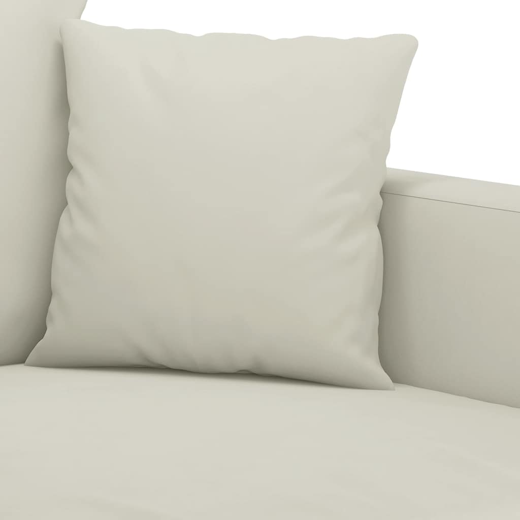 4-dijelni set sofa s jastucima krem baršunasti