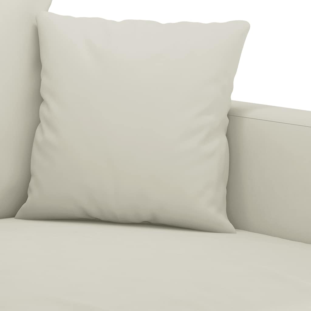 3-dijelni set sofa s jastucima krem baršunasti Krema