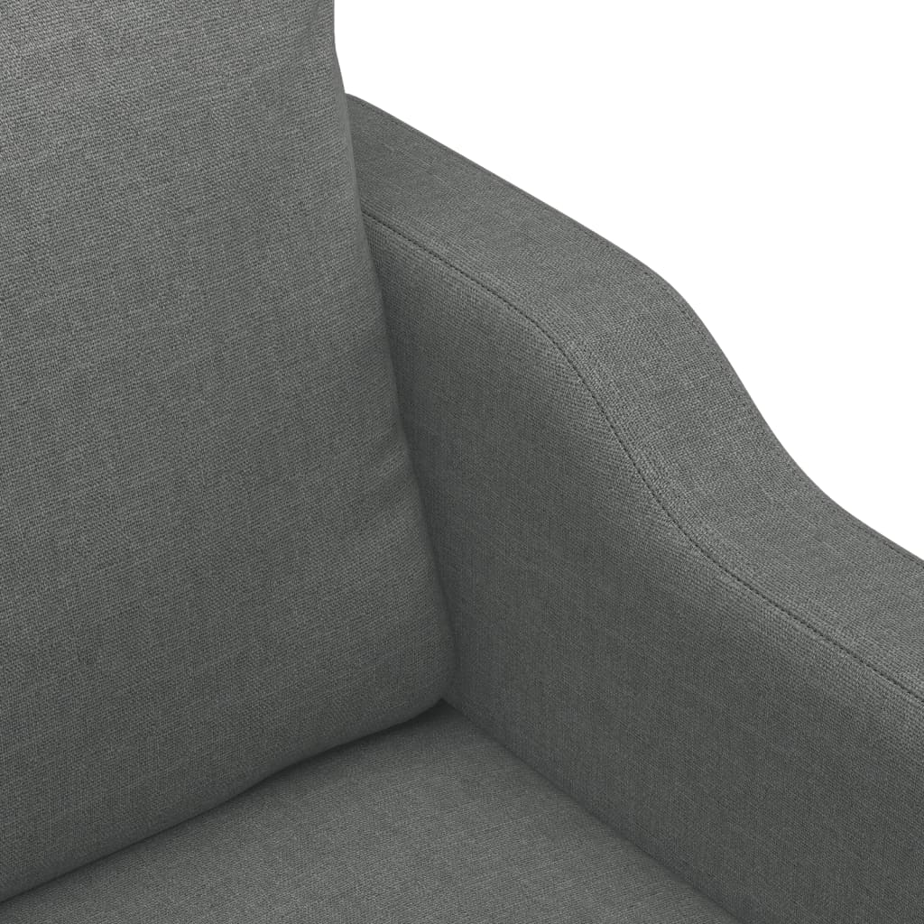 4-dijelni set sofa s jastucima tamnosivi od tkanine Siva