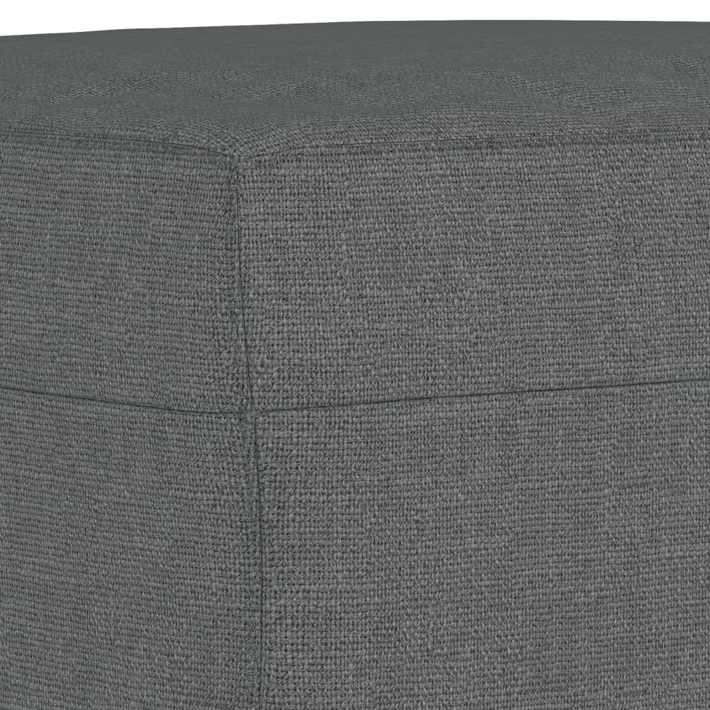 4-dijelni set sofa s jastucima tamnosivi od tkanine Siva