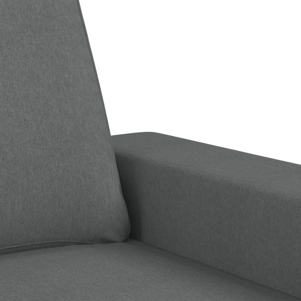 3-dijelni set sofa tamnosivi od tkanine Siva