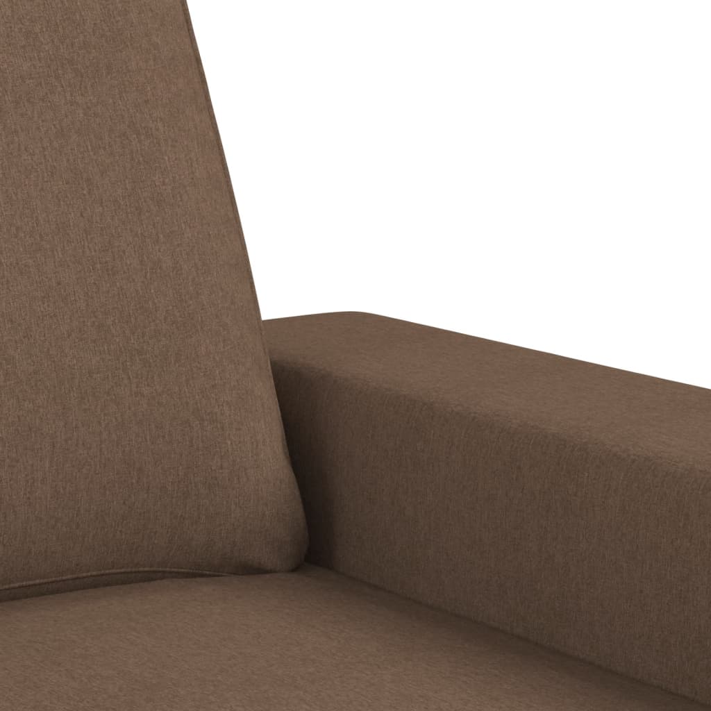3-dijelni set sofa smeđi od tkanine