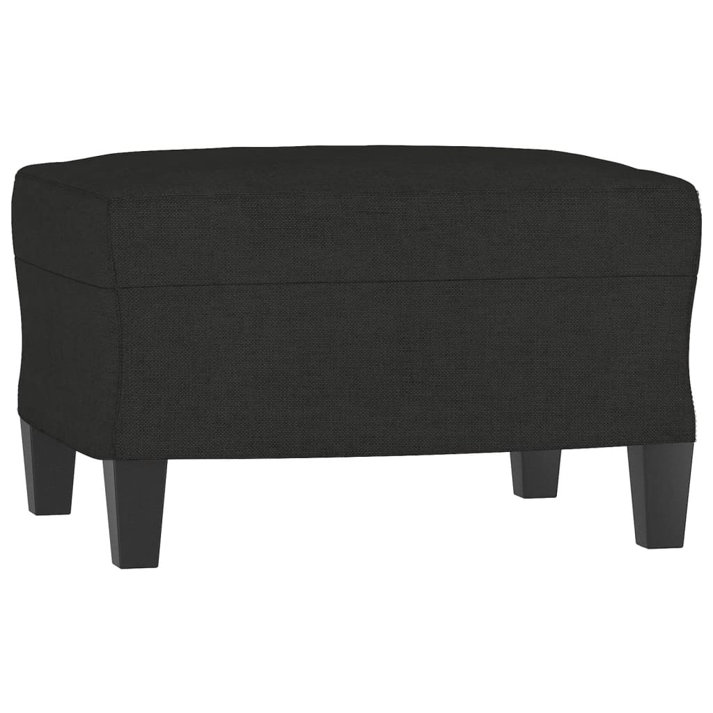 3-dijelni set sofa crni od tkanine Crna