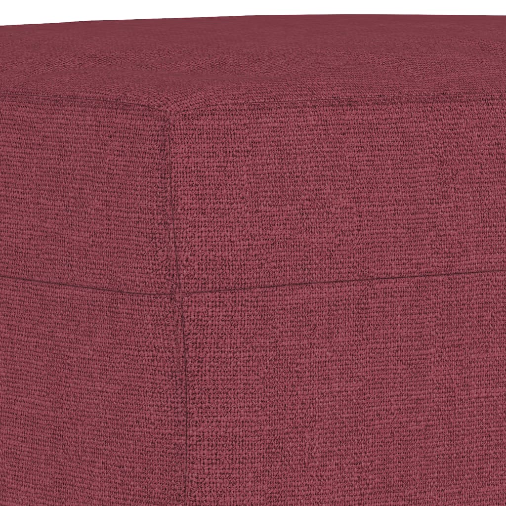 3-dijelni set sofa crvena boja vina od tkanine