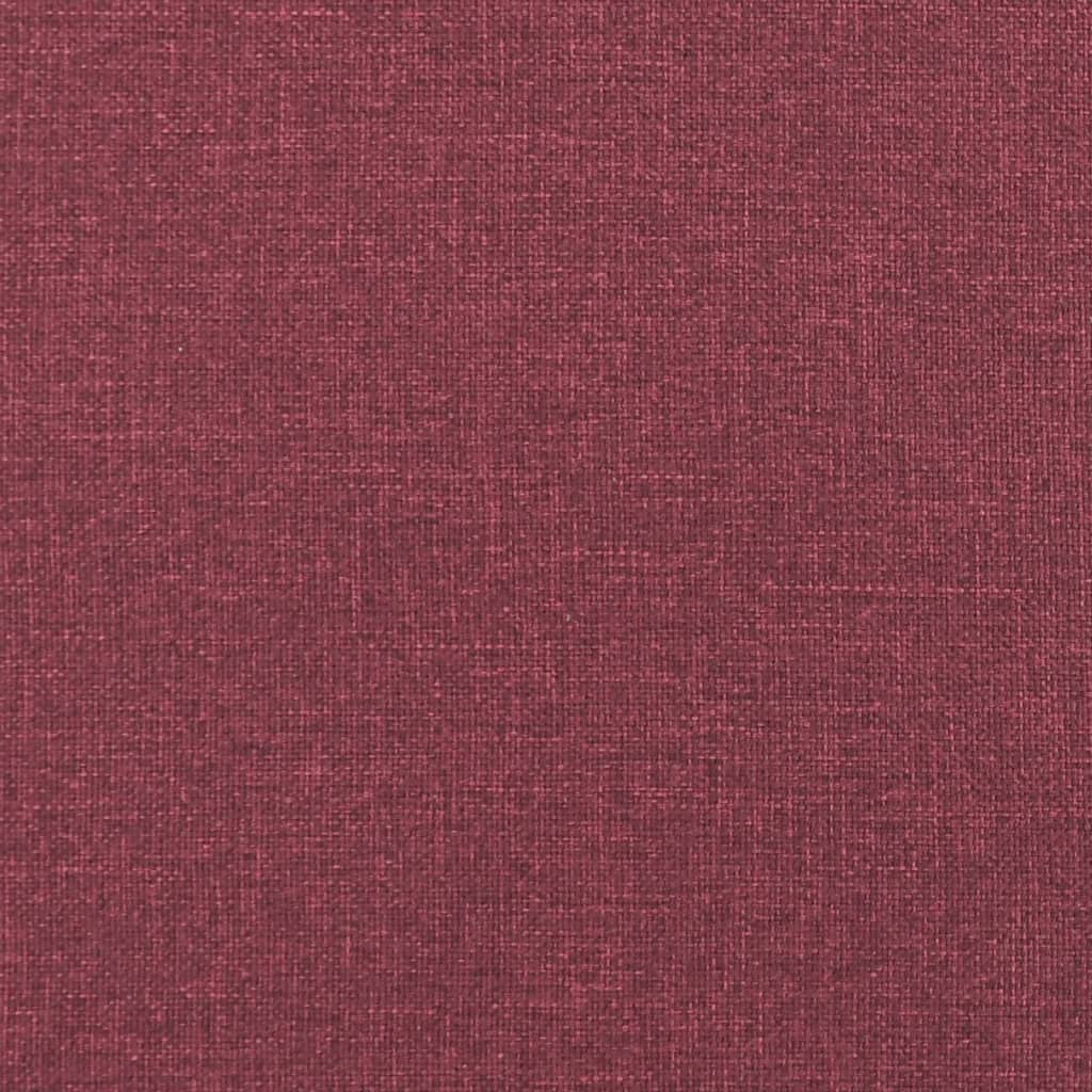 3-dijelni set sofa crvena boja vina od tkanine