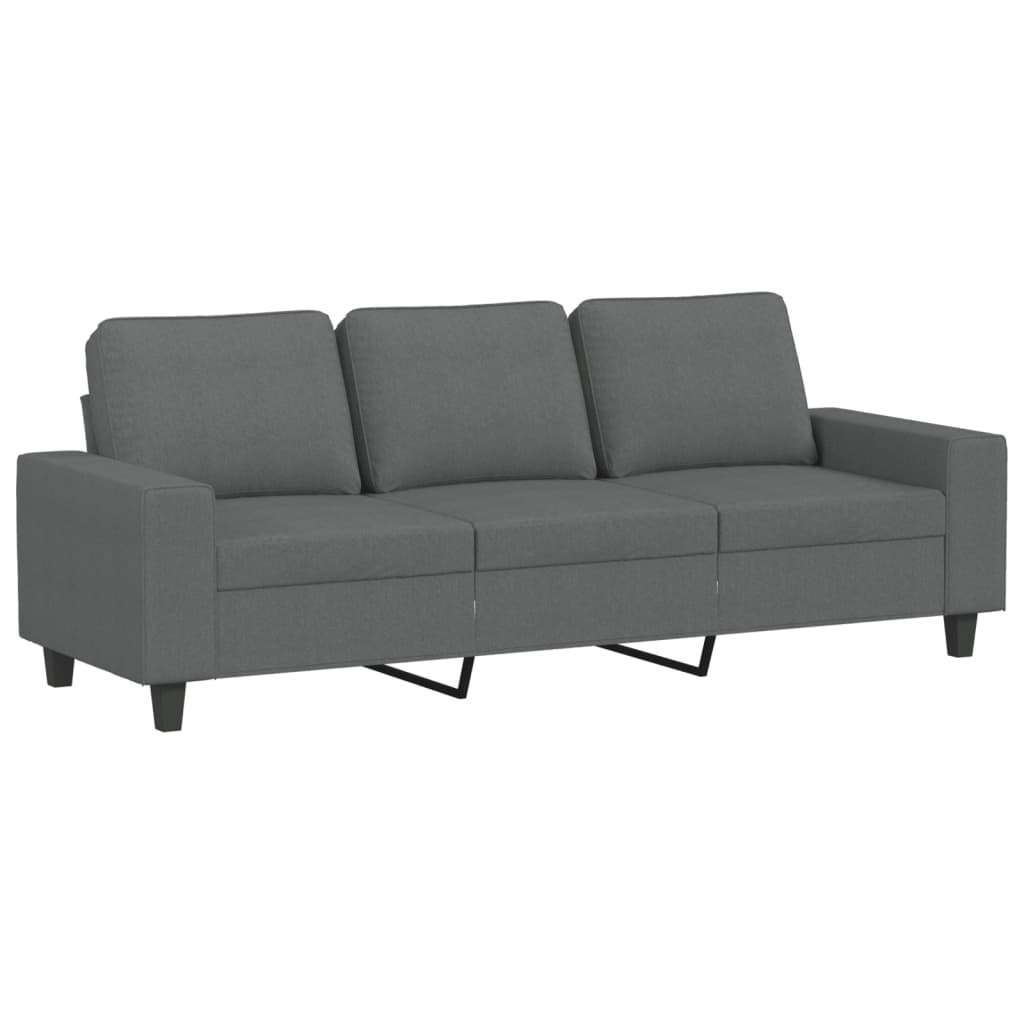 2-dijelni set sofa tamnosivi od tkanine