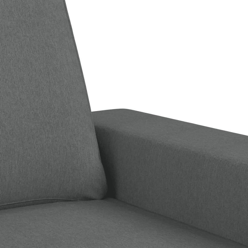 2-dijelni set sofa tamnosivi od tkanine