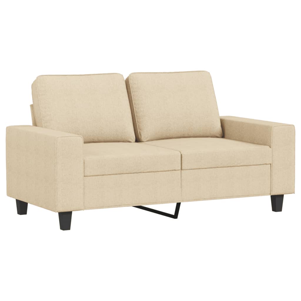 2-dijelni set sofa krem od tkanine Krema
