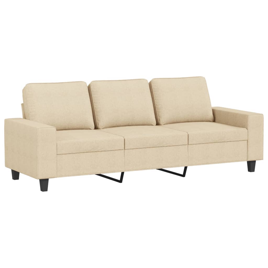 2-dijelni set sofa krem od tkanine Krema