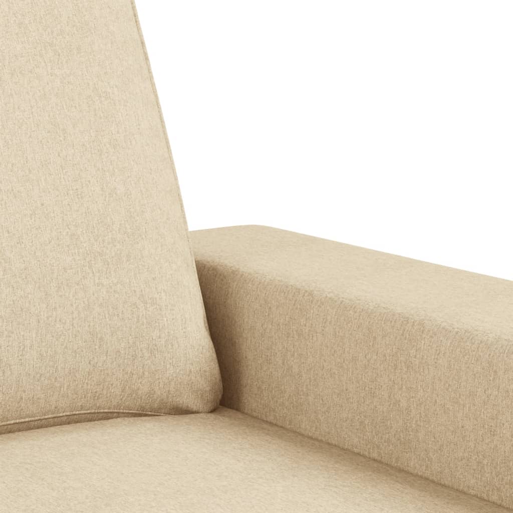 2-dijelni set sofa krem od tkanine Krema