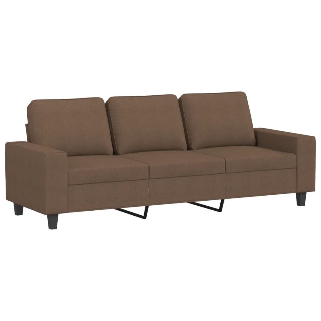 3-dijelni set sofa smeđi od tkanine