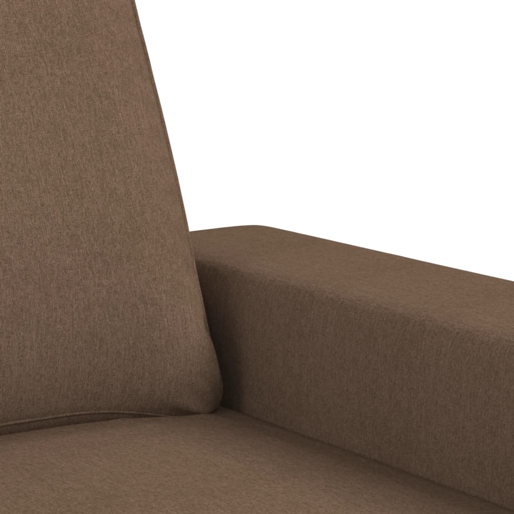 3-dijelni set sofa smeđi od tkanine