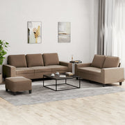 3-dijelni set sofa smeđi od tkanine