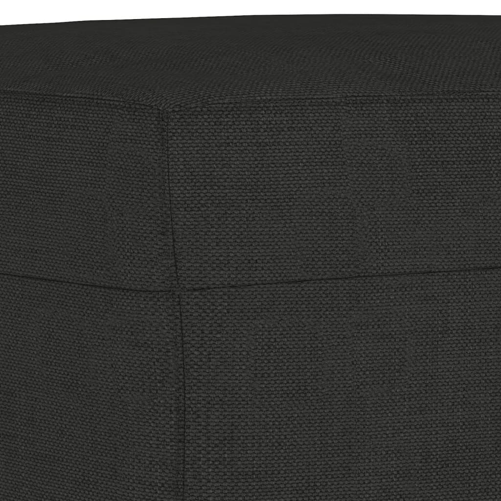 3-dijelni set sofa crni od tkanine