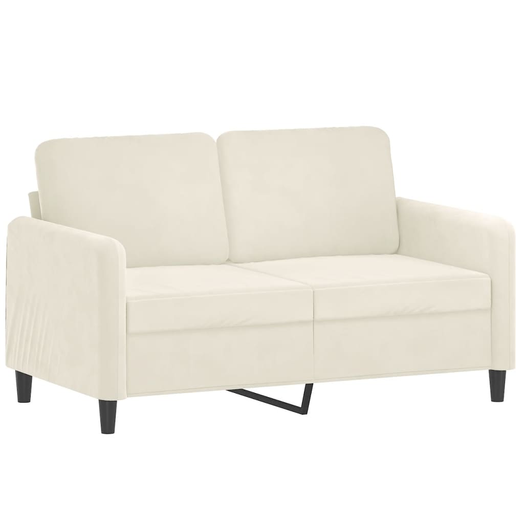 3-dijelni set sofa krem baršunasti Krema