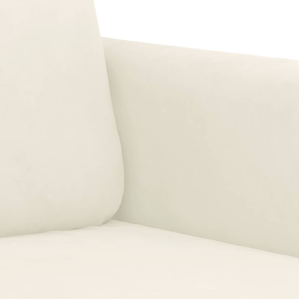 3-dijelni set sofa krem baršunasti Krema