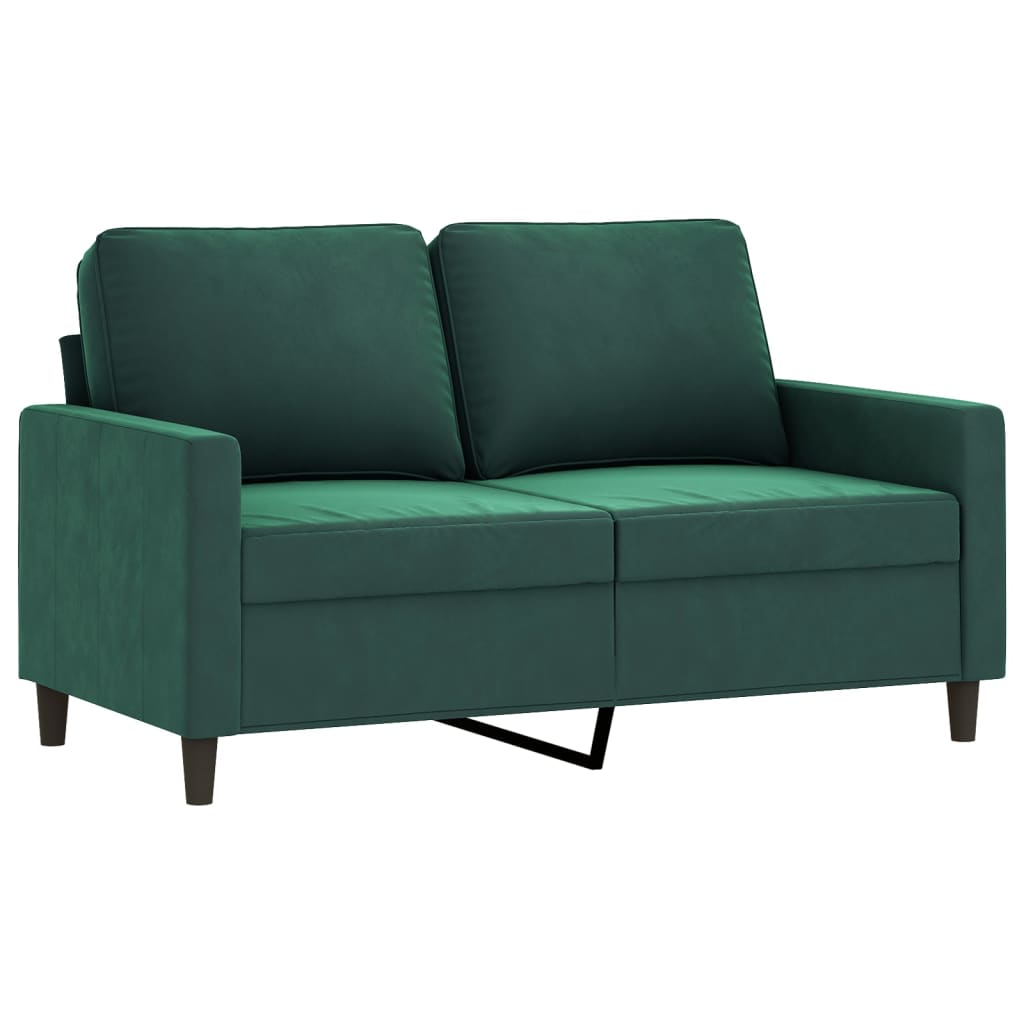 4-dijelni set sofa tamnozeleni baršunasti