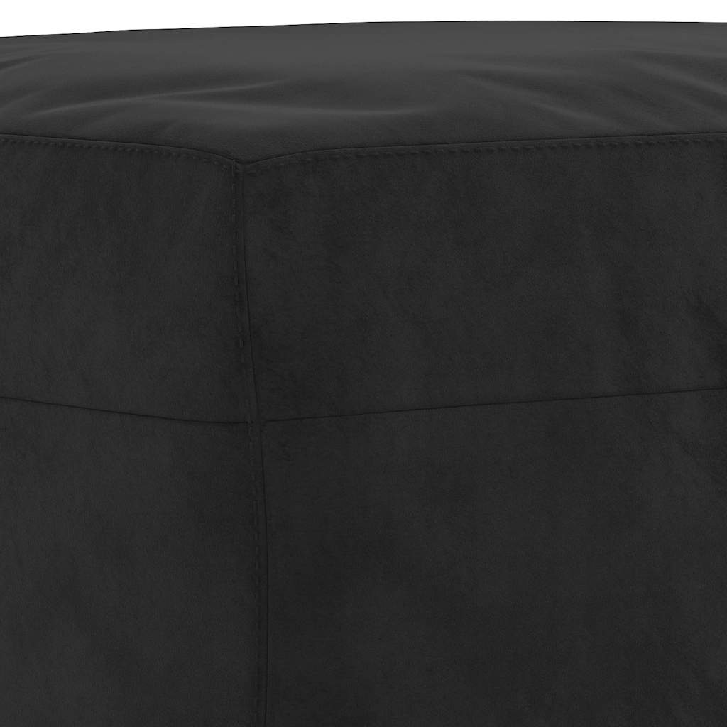3-dijelni set sofa crni baršunasti