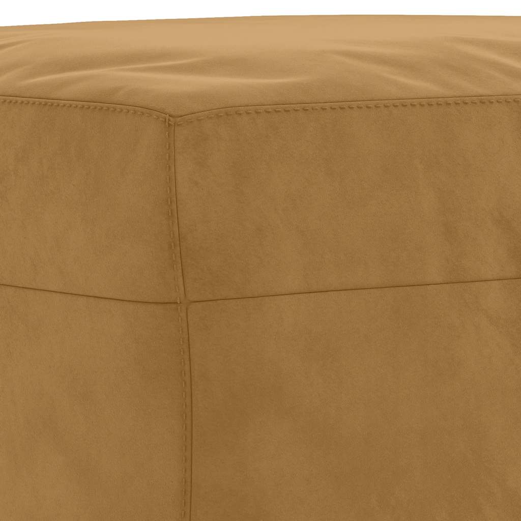 3-dijelni set sofa smeđi baršunasti