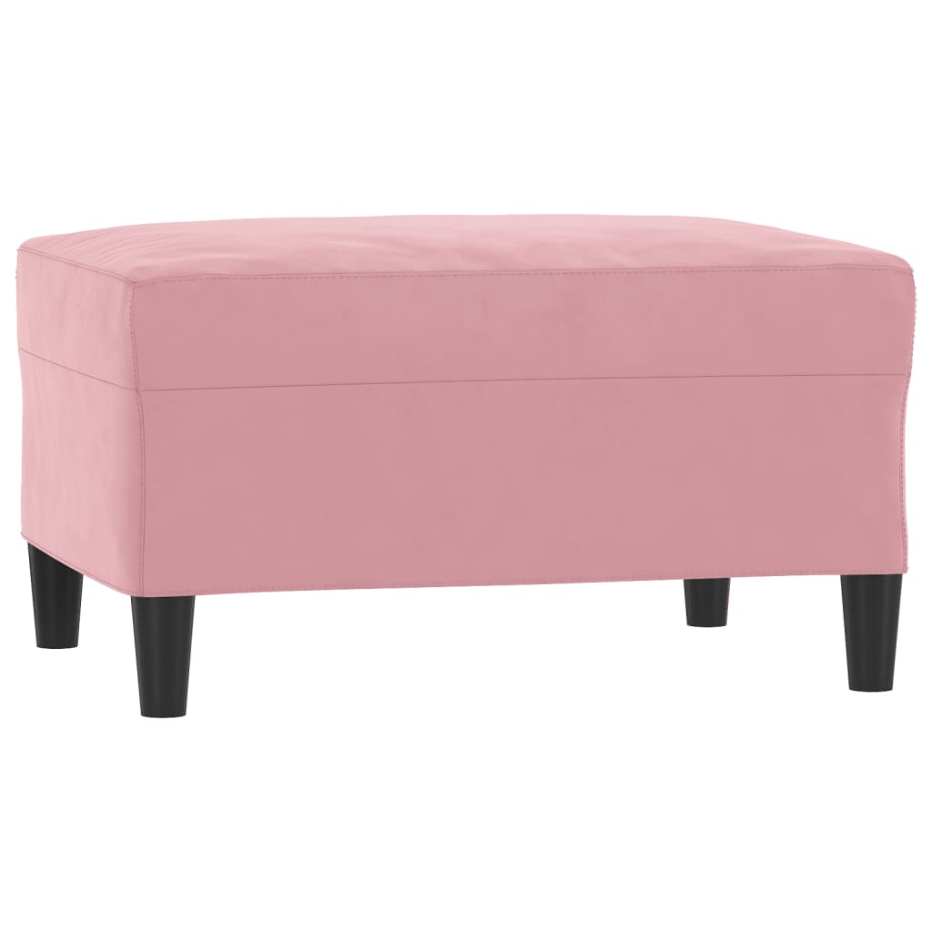 4-dijelni set sofa s jastucima ružičasti baršunasti