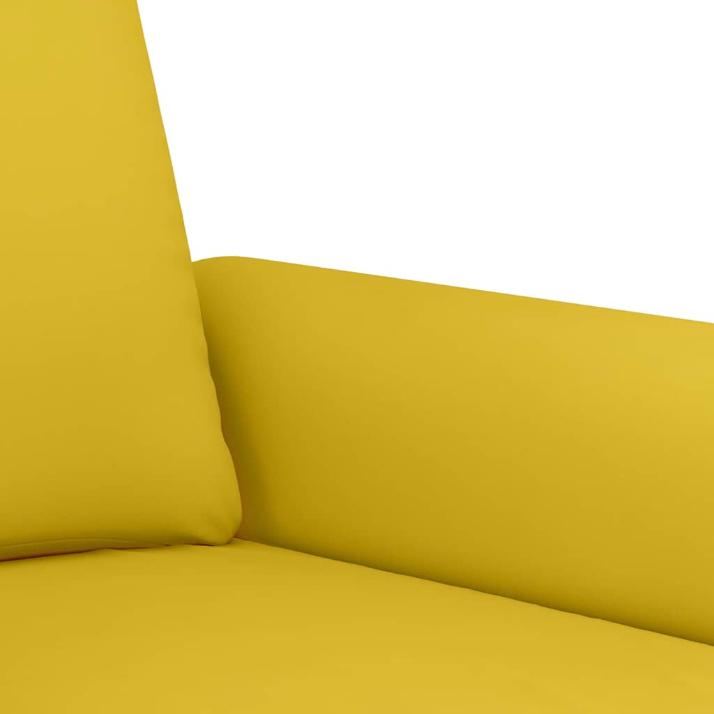 4-dijelni set sofa s jastucima žuti baršunasti Žuta