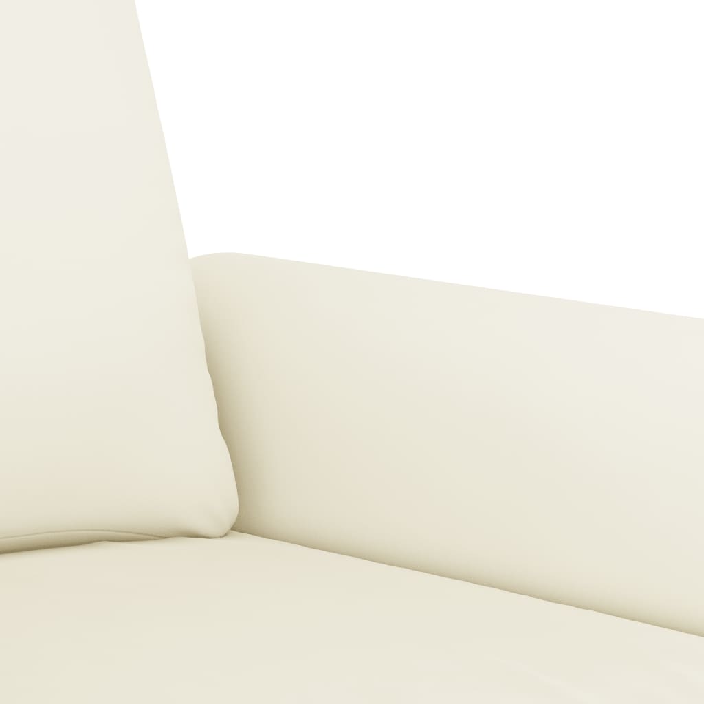4-dijelni set sofa s jastucima krem baršunasti