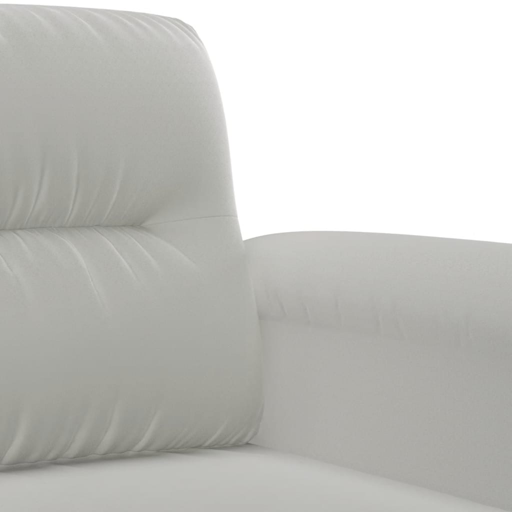 2-dijelni set sofa s jastucima svjetlosivi od mikrovlakana Siva