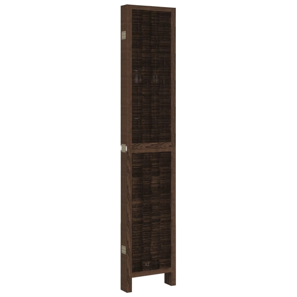 Sobna pregrada sa 6 panela tamnosmeđa masivno drvo paulovnije 40 x 200 cm
