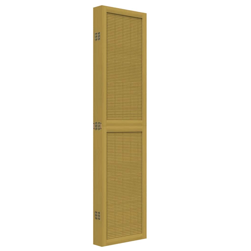 Sobna pregrada s 6 panela smeđa od masivnog drva paulovnije 40 x 160 cm