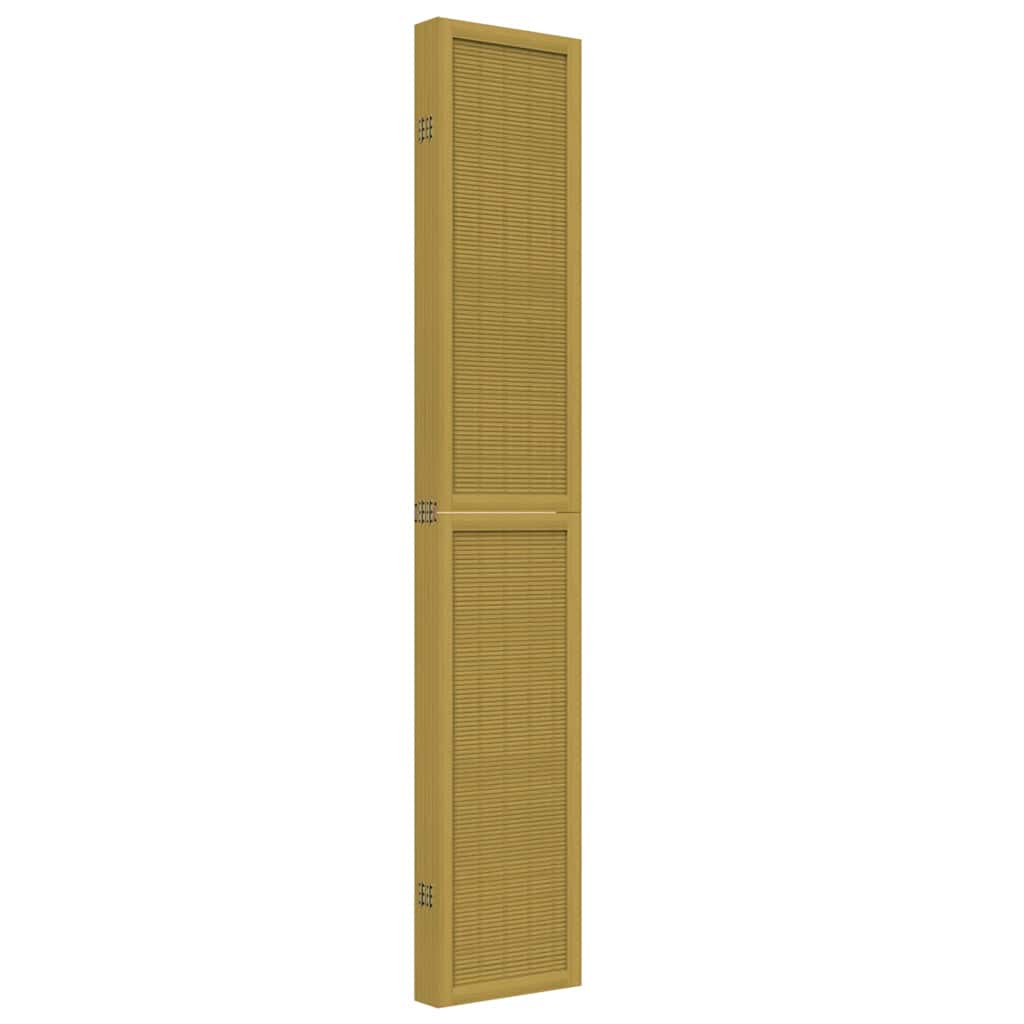 Sobna pregrada s 6 panela smeđa od masivnog drva paulovnije 40 x 220 cm