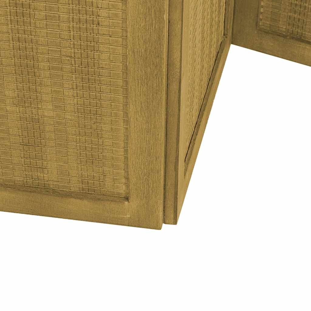 Sobna pregrada s 6 panela smeđa od masivnog drva paulovnije 40 x 220 cm