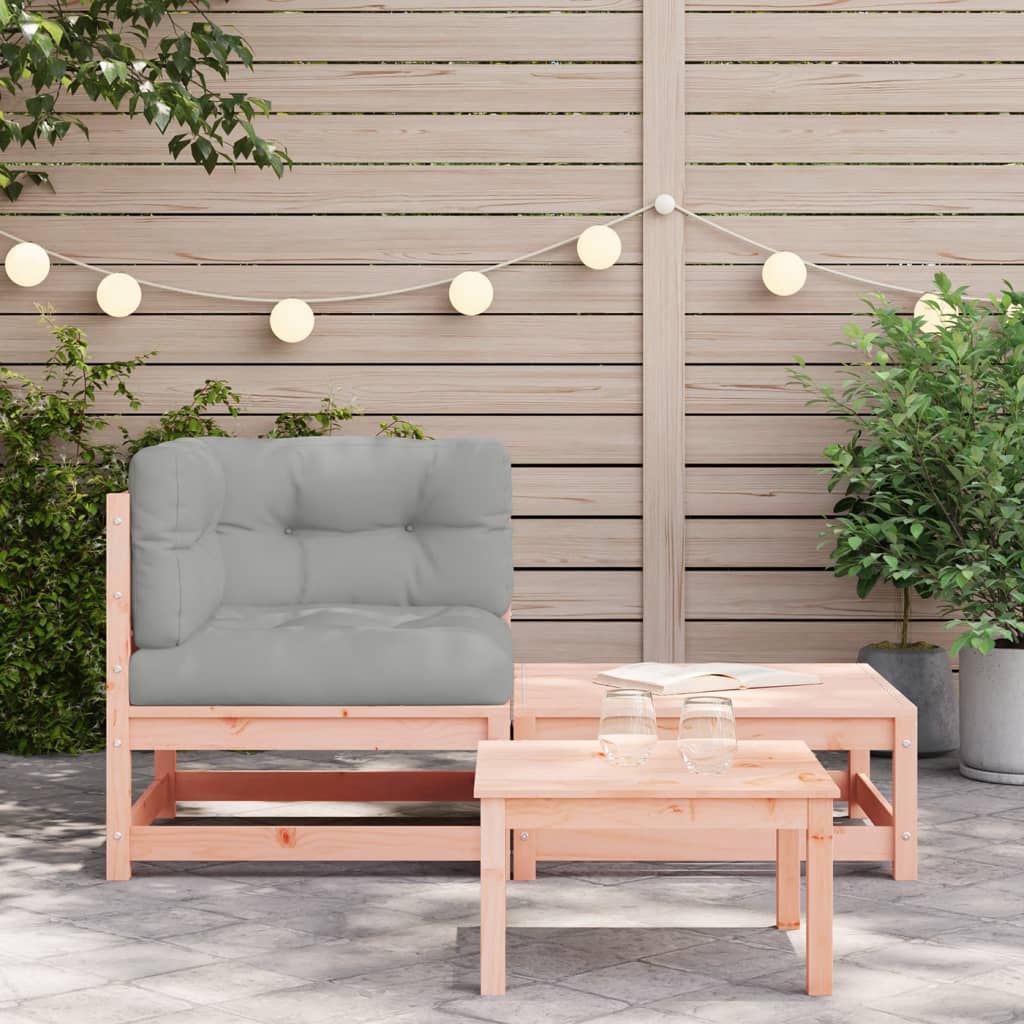 Kutna vrtna sofa s jastucima i tabureom