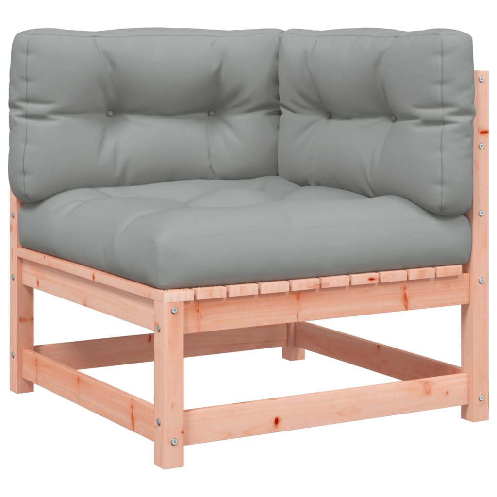 Kutna vrtna sofa s jastucima i tabureom
