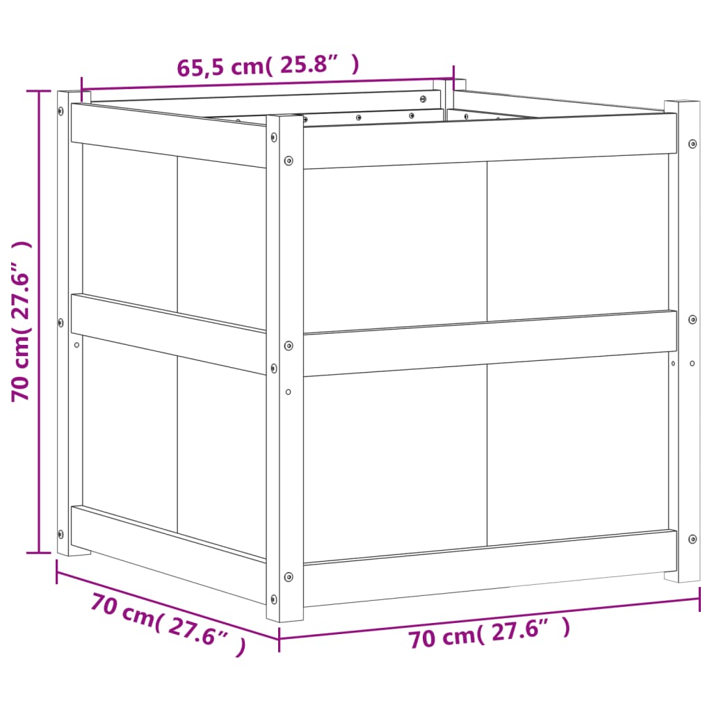 Vrtna sadilica 70 x 70 x 70 cm od masivnog drva duglazije
