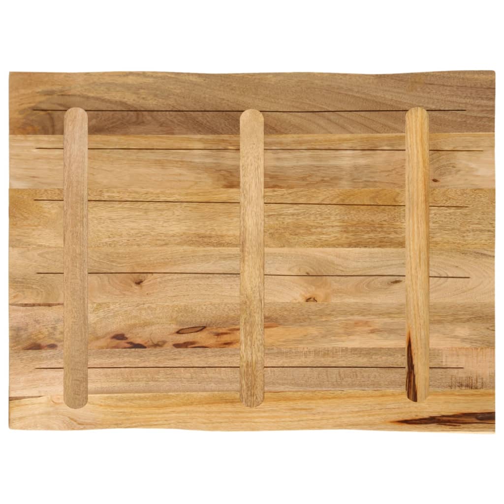 Stolna ploča sa živi rub 90x60x2,5 cm masivno grubo drvo manga