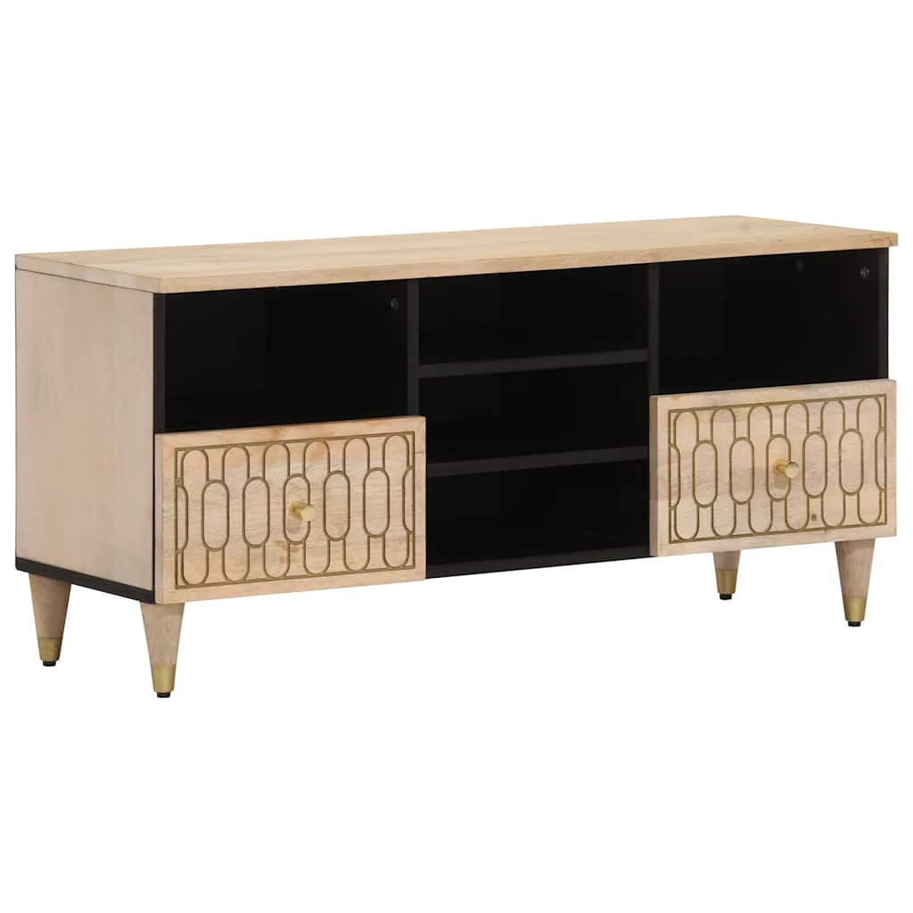 TV ormarić 100 x 33 x 46 cm od masivnog drva manga Smeđa