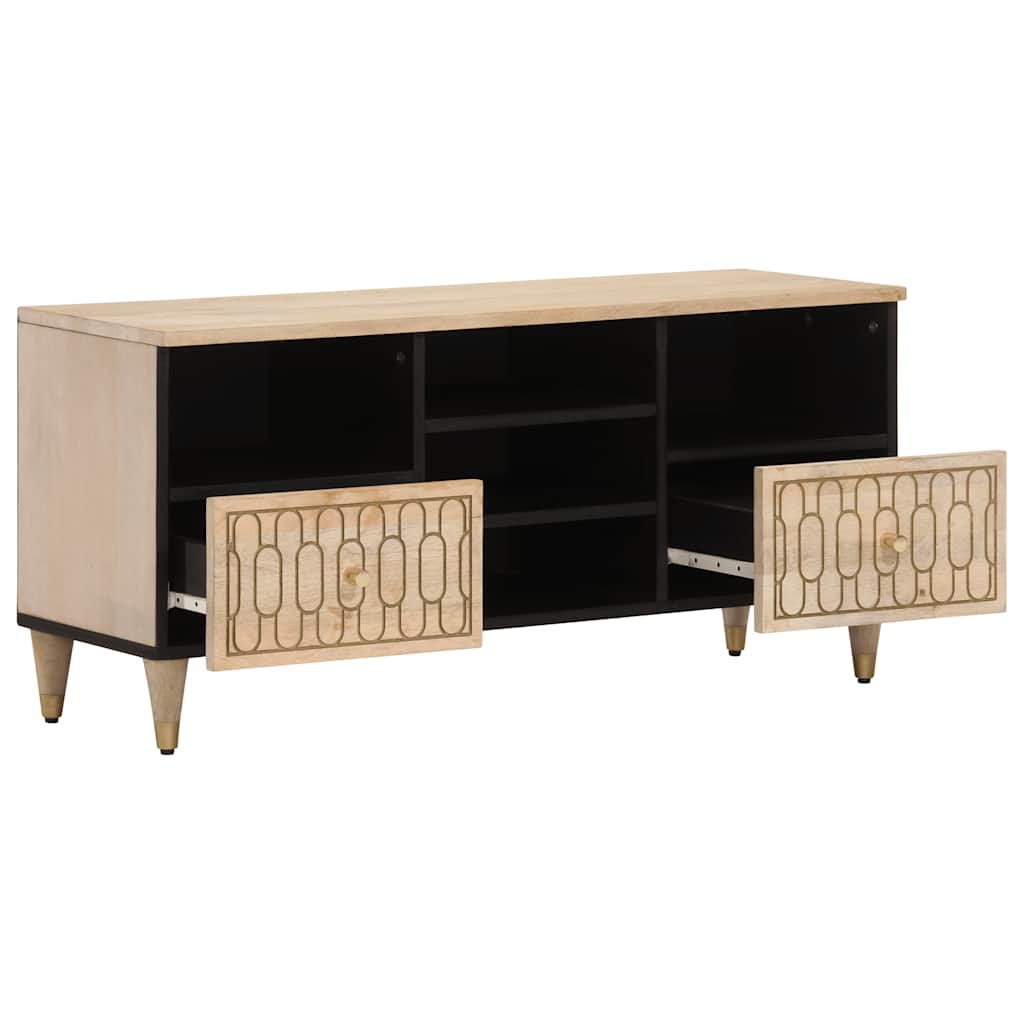 TV ormarić 100 x 33 x 46 cm od masivnog drva manga Smeđa