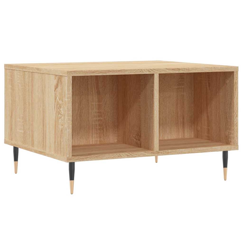 Stolić za kavu boja hrasta 60 x 50 x 36,5 cm konstruirano drvo Smeđa