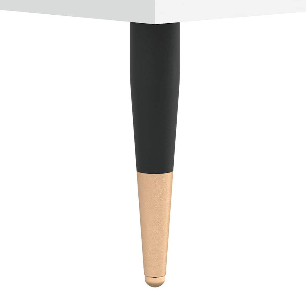 Stolić za kavu bijeli 90 x 50 x 36,5 cm od konstruiranog drva Bijela
