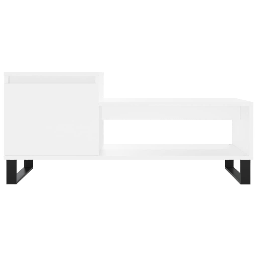 Stolić za kavu bijeli 100 x 50 x 45 cm od konstruiranog drva